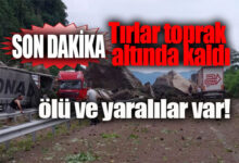 Son Dakika! Artvin’de heyelan: Tırlar toprak altında kaldı