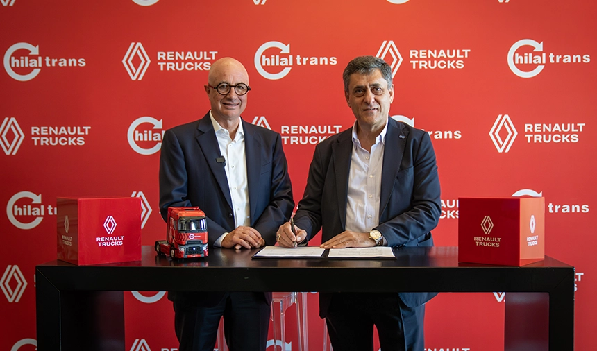 Renault Trucks Dünya Başkanı Bruno Blin-Hilal Trans Yönetim Kurulu Başkanı Şerafettin Aras